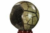 Polished Septarian Geode Sphere - Madagascar #137932-3